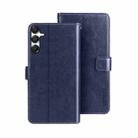 For Samsung Galaxy A16 5G idewei Crazy Horse Texture Leather Phone Case(Blue) - 1