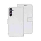 For Samsung Galaxy S24 FE 5G idewei Crazy Horse Texture Leather Phone Case(White) - 1