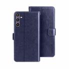 For Samsung Galaxy S24 FE 5G idewei Crazy Horse Texture Leather Phone Case(Blue) - 1