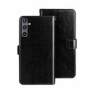 For Samsung Galaxy S24 FE 5G idewei Crazy Horse Texture Leather Phone Case(Black) - 1