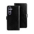 For Samsung Galaxy S25+ 5G idewei Crazy Horse Texture Leather Phone Case(Black) - 1