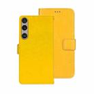 For Sony Xperia 1 VI idewei Crazy Horse Texture Leather Phone Case(Yellow) - 1