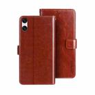 For Sony Xperia 10 VI idewei Crazy Horse Texture Leather Phone Case(Brown) - 1