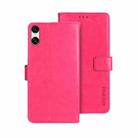 For Sony Xperia 10 VI idewei Crazy Horse Texture Leather Phone Case(Rose Red) - 1