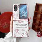 For OPPO Find N2 Flip Sketch Flower Pattern Phone Case(Rose) - 2