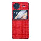 For vivo X Flip Plaid Fabric PC Protective Phone Case(Red) - 1