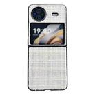 For vivo X Flip Plaid Fabric PC Protective Phone Case(White) - 1