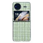 For vivo X Flip Plaid Fabric PC Protective Phone Case(Green) - 1