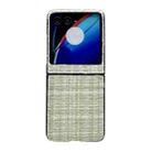 For Motorola Razr 40 Ultra Plaid Fabric PC Protective Phone Case(Green) - 1