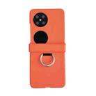 For Huawei P50 Pocket / Pocket 2 Ultra-thin Skin Feel Ring Phone Case with Hinge(Orange) - 1