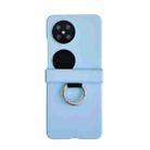 For Huawei P50 Pocket / Pocket 2 Ultra-thin Skin Feel Ring Phone Case with Hinge(Sky Blue) - 1