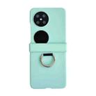 For Huawei P50 Pocket / Pocket 2 Ultra-thin Skin Feel Ring Phone Case with Hinge(Mint Green) - 1
