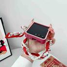 For Motorola Razr 50 Sketch Flower Pattern Phone Case with Scarf Bracelet(Rose) - 3
