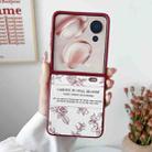 For Honor Magic V Flip Sketch Flower Pattern Phone Case(Rose) - 2