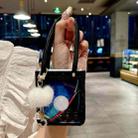 For Motorola Razr 40 Ultra Handbag Design Plush Ball Plaid Fabric PC Phone Case(White) - 3