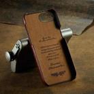 For iPhone 16e Fierre Shann Retro Oil Wax Texture Card Slots PU Leather Phone Case(Brown) - 3