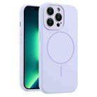 For iPhone 13 Pro Max Fine Hole Liquid Silicone MagSafe Phone Case(Lilac) - 1