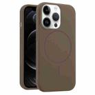 For iPhone 12 Pro Liquid Silicone MagSafe Phone Case(Brown) - 1