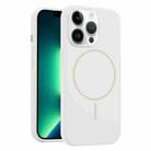 For iPhone 13 Pro Max Liquid Silicone MagSafe Phone Case(White) - 1