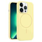 For iPhone 13 Pro Max Liquid Silicone MagSafe Phone Case(Yellow) - 1