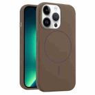 For iPhone 13 Pro Max Liquid Silicone MagSafe Phone Case(Brown) - 1
