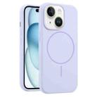 For iPhone 15 Plus Liquid Silicone MagSafe Phone Case(Lilac) - 1