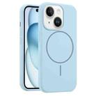 For iPhone 15 Plus Liquid Silicone MagSafe Phone Case(Blue) - 1