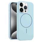 For iPhone 15 Pro Liquid Silicone MagSafe Phone Case(Blue) - 1