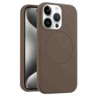 For iPhone 15 Pro Liquid Silicone MagSafe Phone Case(Brown) - 1