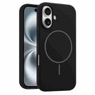 For iPhone 16 Plus Liquid Silicone MagSafe Phone Case(Black) - 1