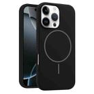 For iPhone 16 Pro Max Liquid Silicone MagSafe Phone Case(Black) - 1