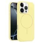 For iPhone 16 Pro Max Liquid Silicone MagSafe Phone Case(Yellow) - 1