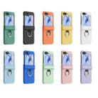 For Samsung Galaxy Z Flip6 5G Ultra-thin Skin Feel Ring Phone Case with Hinge(Orange) - 2