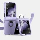 For Xiaomi Mix Flip Ultra-thin Skin Feel Ring Phone Case with Hinge(Purple) - 1