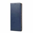 For Google Pixel 9 / 9 Pro Fierre Shann PU Genuine Leather Texture Phone Case(Blue) - 2