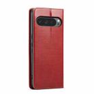 For Google Pixel 9 / 9 Pro Fierre Shann PU Genuine Leather Texture Phone Case(Red) - 3