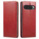 For Google Pixel 9 Pro XL Fierre Shann PU Genuine Leather Texture Phone Case(Red) - 1