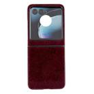 For Motorola Razr 40 Ultra Plush Full Coverage Phone Case(Wine Red) - 1