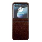 For Motorola Razr 40 Ultra Plush Full Coverage Phone Case(Dark Brown) - 1