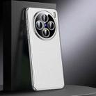 For vivo X200 Genuine Leather PC Phone Case(White) - 1