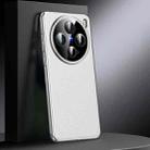 For vivo X200 Pro mini Genuine Leather PC Phone Case(White) - 1