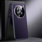 For vivo X200 Pro Genuine Leather PC Phone Case(Dark Purple) - 1