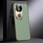 For vivo S20 Genuine Leather PC Phone Case(Green) - 1