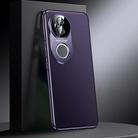 For vivo S20 Genuine Leather PC Phone Case(Dark Purple) - 1