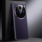 For vivo X100 Genuine Leather PC Phone Case(Dark Purple) - 1