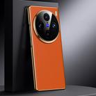For vivo X100 Pro Genuine Leather PC Phone Case(Orange) - 1