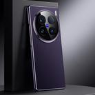 For vivo X100 Ultra Genuine Leather PC Phone Case(Dark Purple) - 1