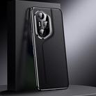 For Honor 300 Pro Genuine Leather PC Phone Case(Black) - 1