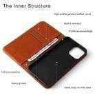 For iPhone 16 Pro Fierre Shann Cowhide Leather Flip Leather Phone Case(Brown) - 2