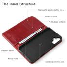 For iPhone 16 Plus Fierre Shann Cowhide Leather Flip Leather Phone Case(Red) - 2